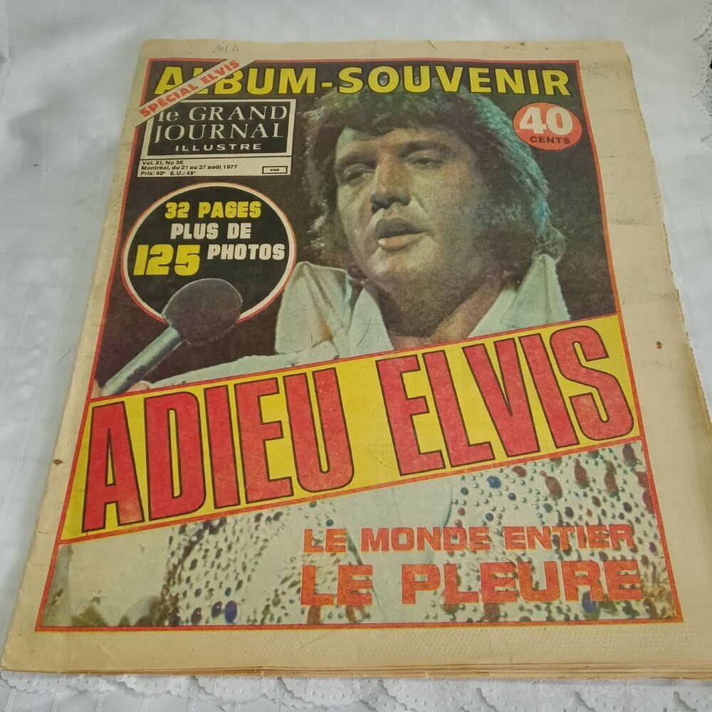 “Farewell Elvis,” Le grand journal illustré, August 21-27 1977, in French